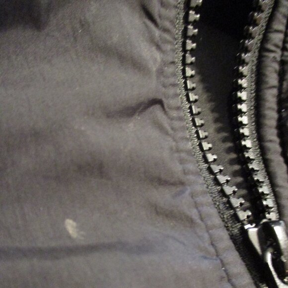 North Face Woman Medium Black White Full Zip Pockets Warm Long Sleeve Coat - Picture 6 of 8